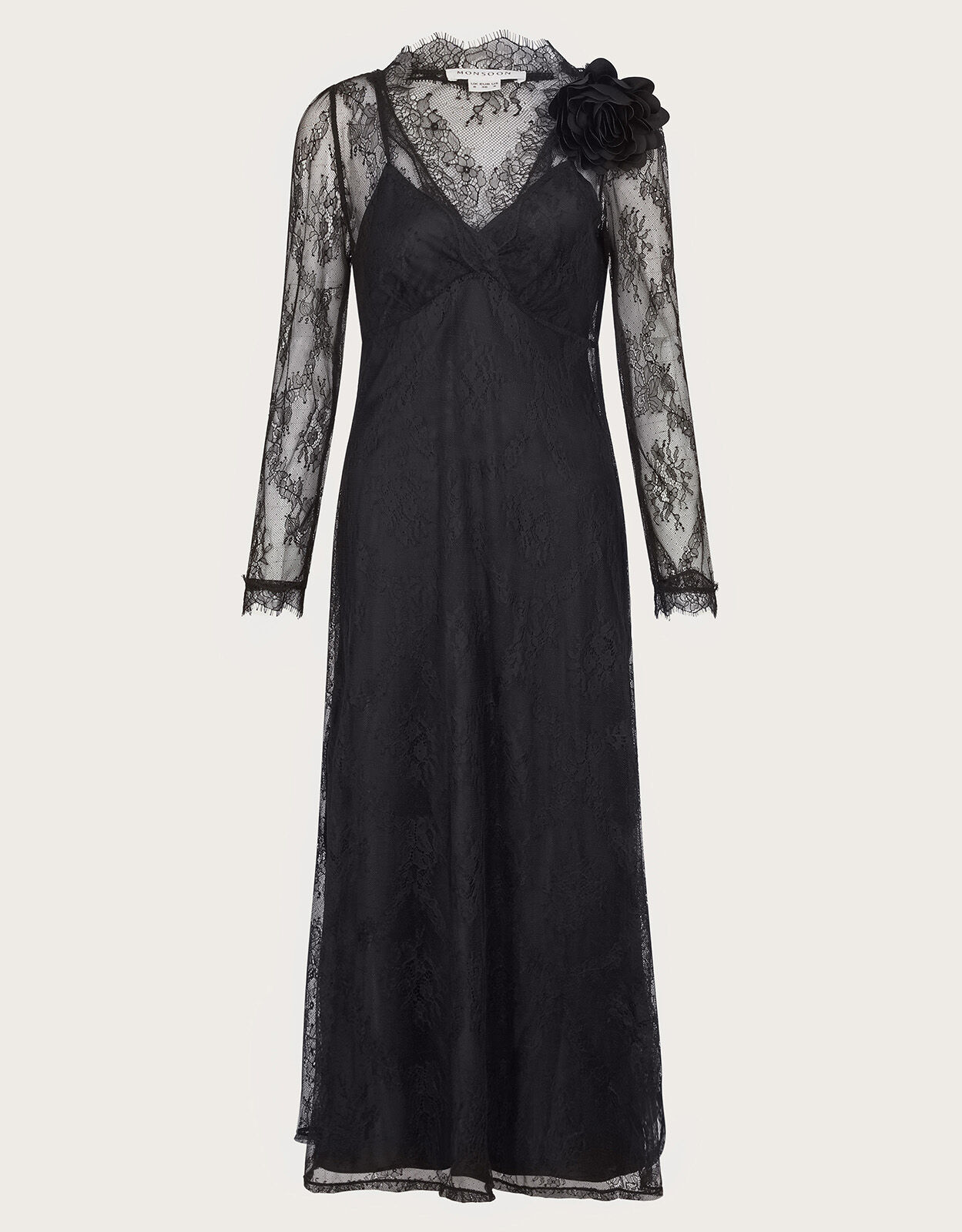 Monsoon black lace sales dress
