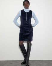 Soha Corduroy Pinafore Dress, Blue (NAVY), large