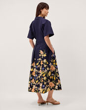 Suri Floral Print Midi Dress, Blue (NAVY), large