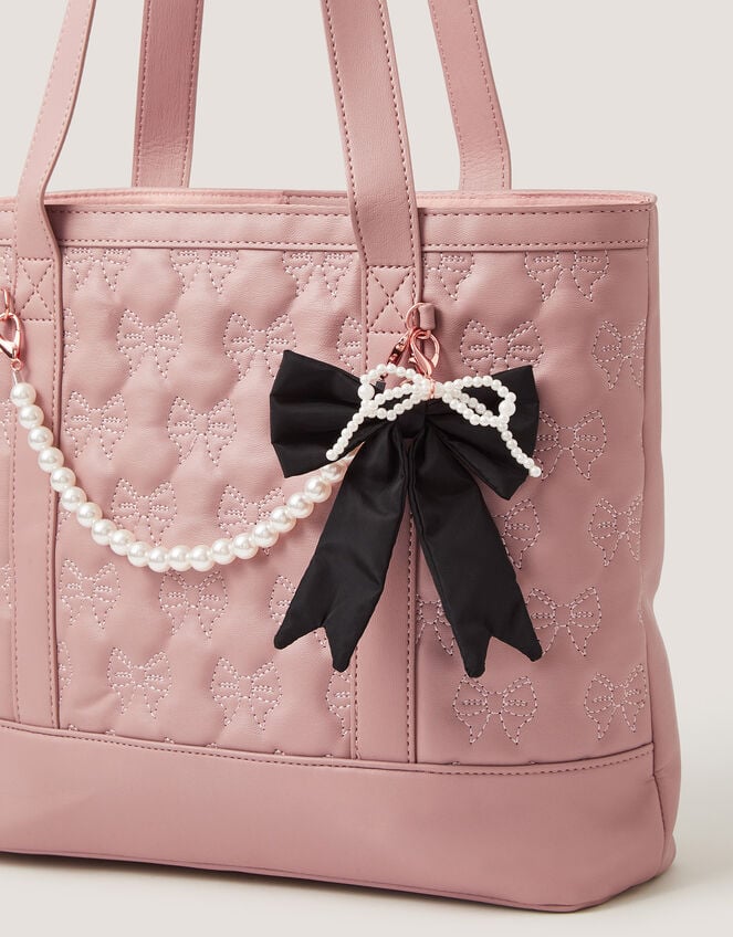 Bow Charm Tote Bag, , large