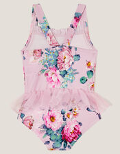 Baby Peony Print Tutu Swimsuit, Pink (PINK), large