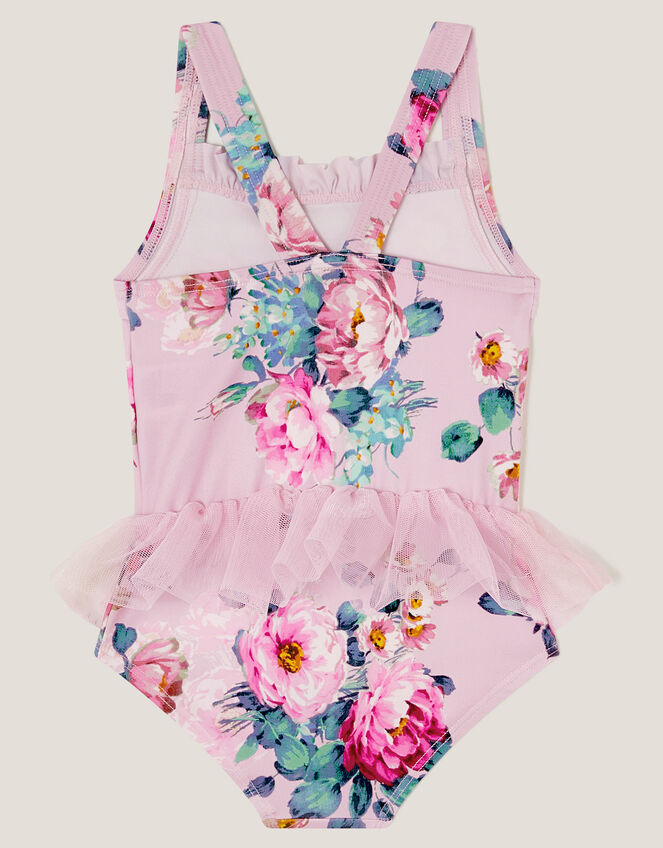 Baby Peony Print Tutu Swimsuit, Pink (PINK), large