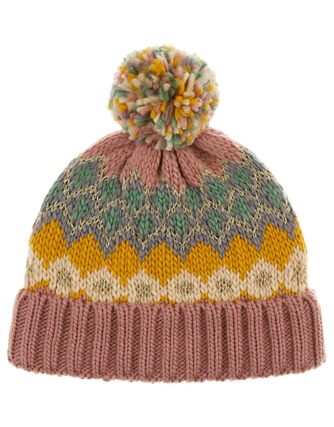 Gayle Zig-Zag Sparkle Knit Beanie, Multi (MULTI), large