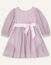 Baby Erin Long Sleeve Sparkle Dress , Pink (PINK), large
