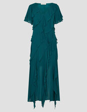Renata Ruffle Maxi Dress, Teal (TEAL), large