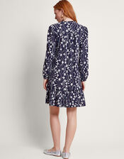 Serena Print Dress, Blue (NAVY), large