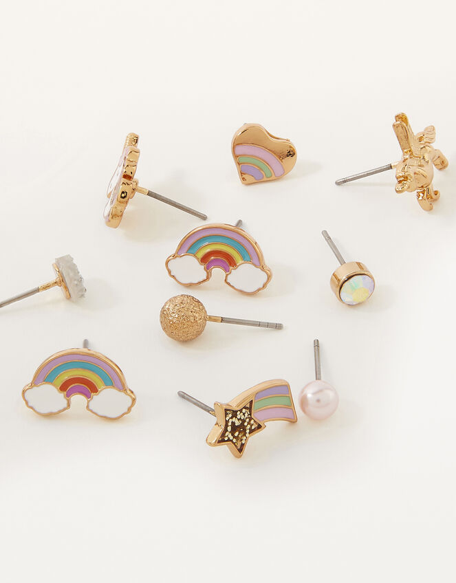 Rainbow Stud Earring Multipack, , large