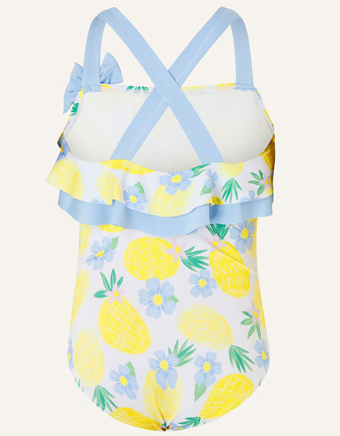 Pineapple Frill Swimsuit, Yellow (YELLOW), large