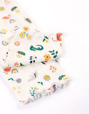 Frugi Animal Print Pyjama Set, White (WHITE), large
