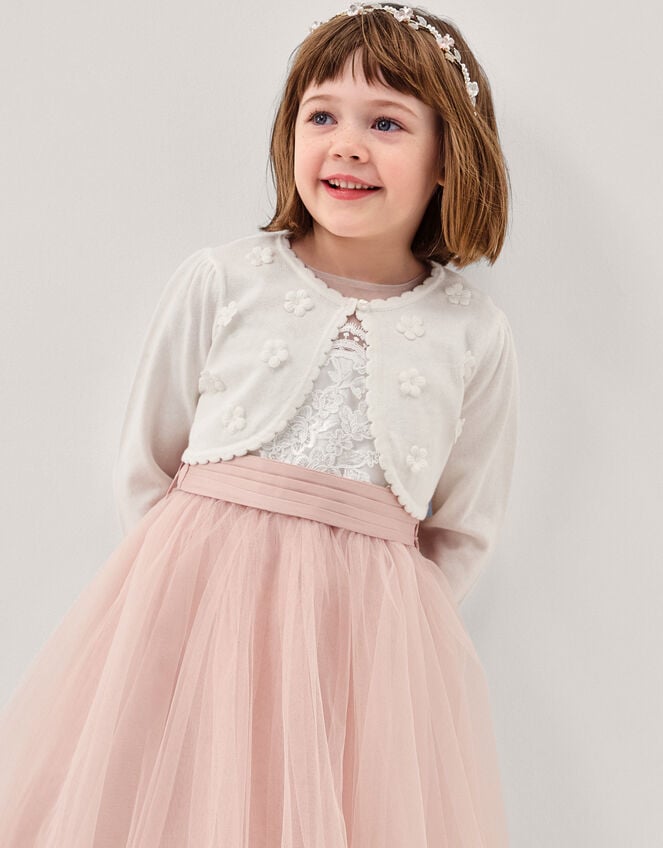 Ivy Floral Appliqu&eacute; Cardigan, Ivory (IVORY), large