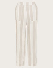Harley Stripe Linen Blend Trousers, Natural (NATURAL), large
