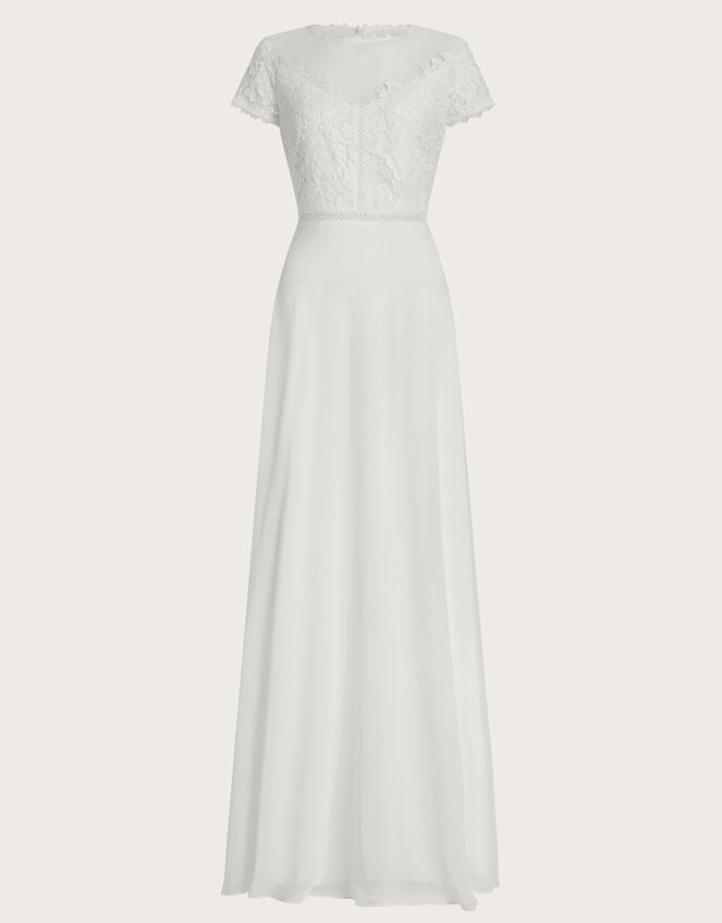 Angela Lace Wedding Dress, Ivory (IVORY), large