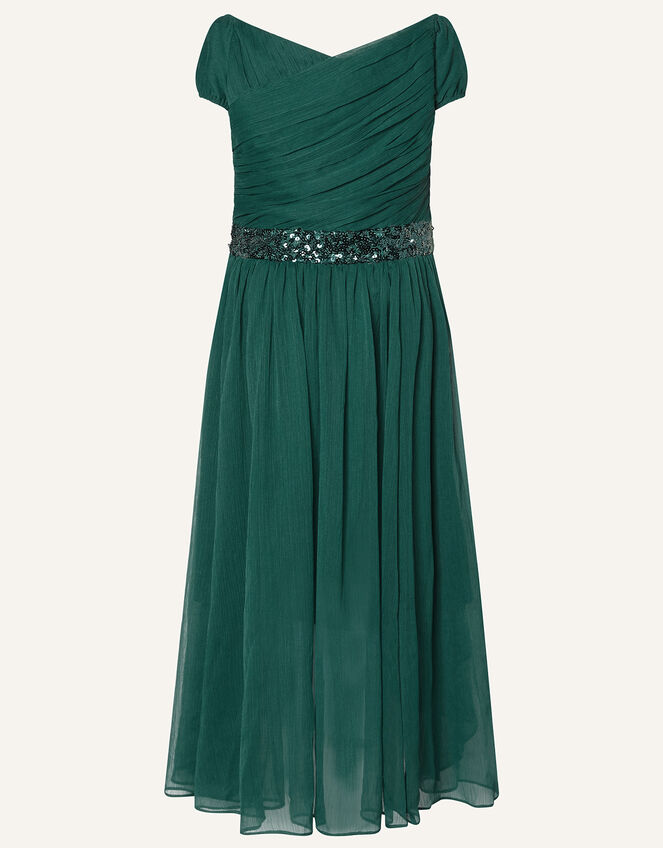 Abigail Sequin Chiffon Prom Dress, Green (GREEN), large