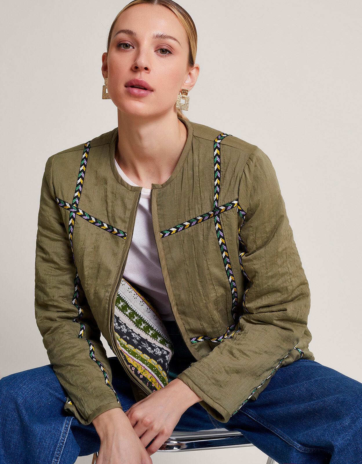 Monsoon shop khaki jacket
