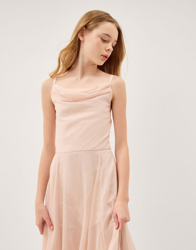 Cali Cowl Neck Prom Dress, Pink (PALE PINK), large