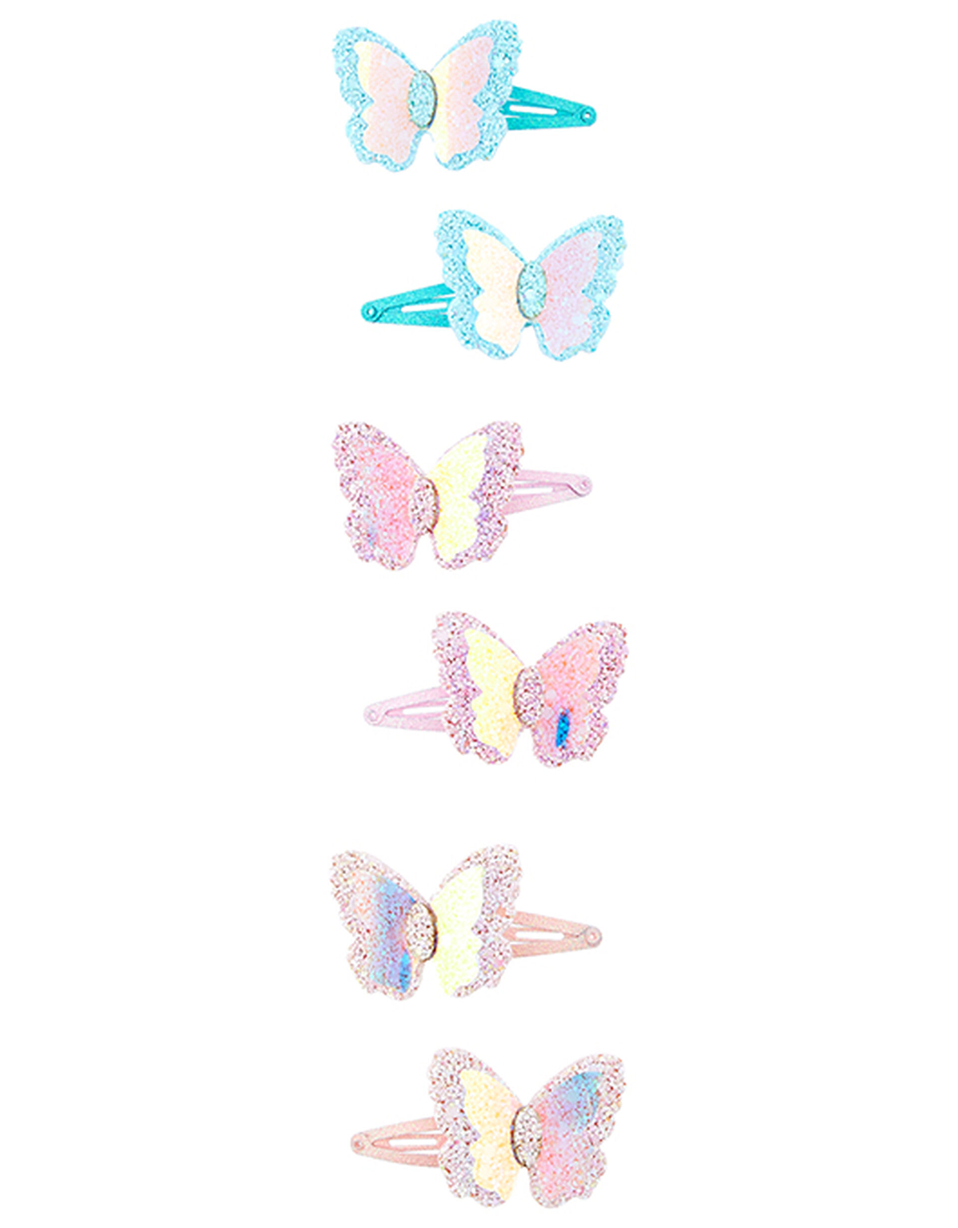 Sparkle Butterfly Hair Clip Set, , large
