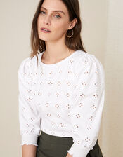 Broderie Top , White (WHITE), large