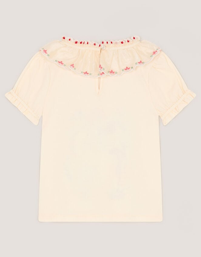 Sequin Unicorn Collar Top, Ivory (IVORY), large