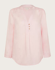 India Linen Shirt, Pink (BLUSH), large