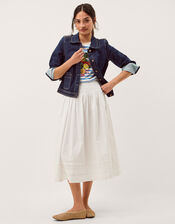 Sadie Frill Denim Jacket, Blue (INDIGO), large