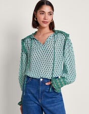 Zuri Blouse, Green (GREEN), large