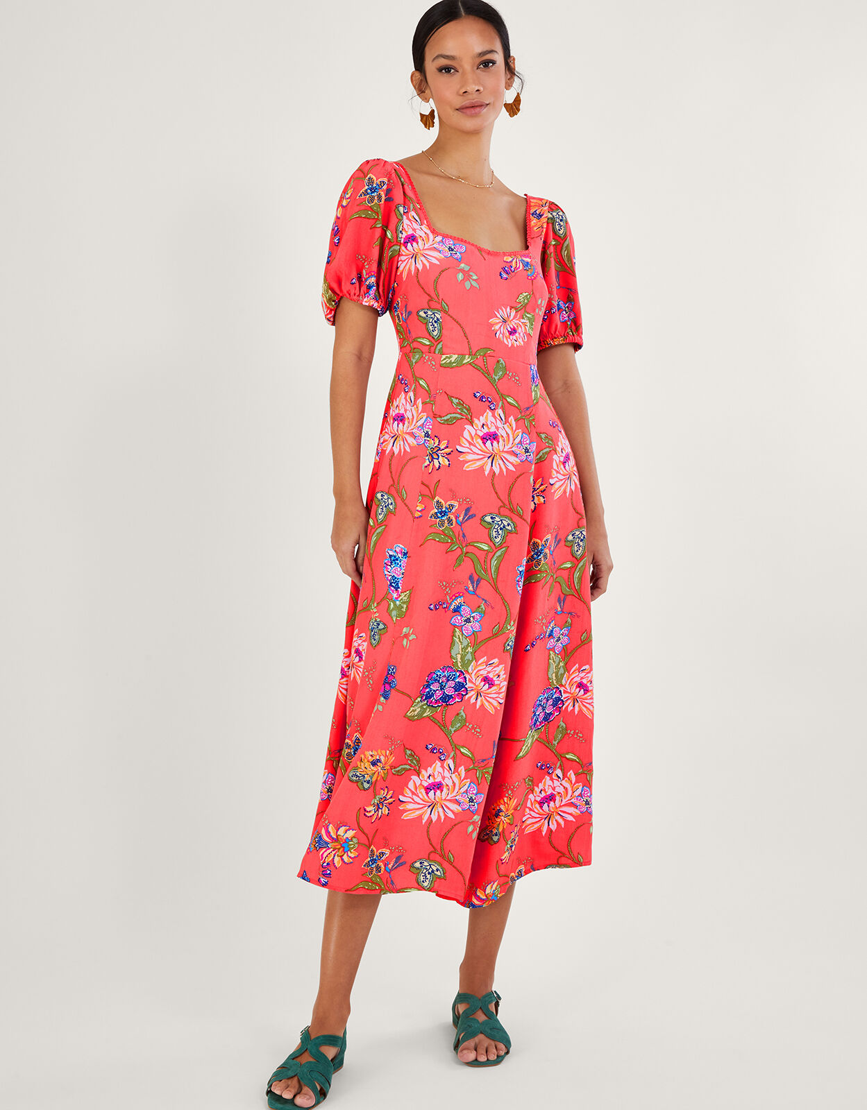 Monsoon coral dress new arrivals