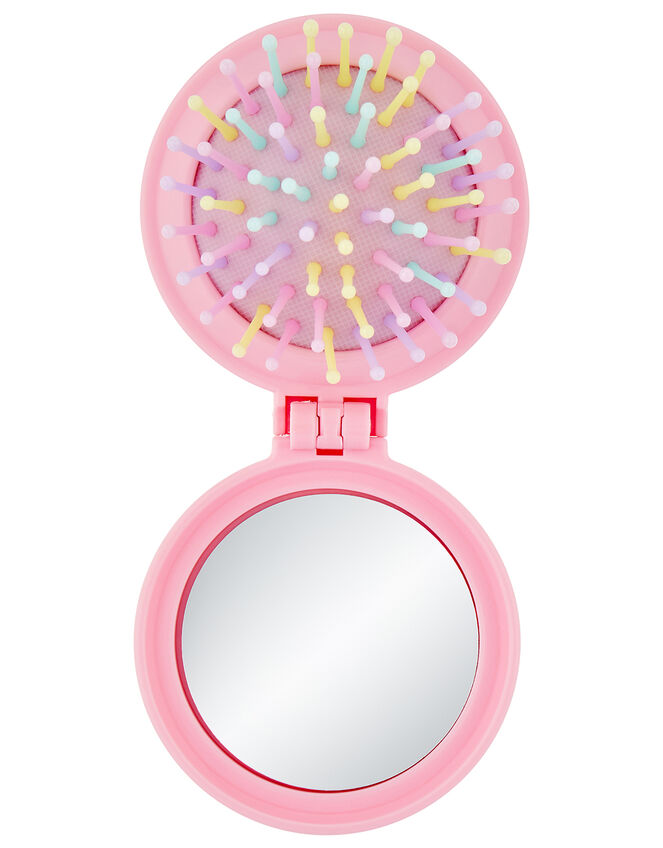 Lunaria Unicorn Diamante Compact Hairbrush, , large