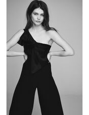Zara Bow Jumpsuit, Black (BLACK), large