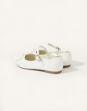 Kali Patent Ballerina Flats, Ivory (IVORY), large