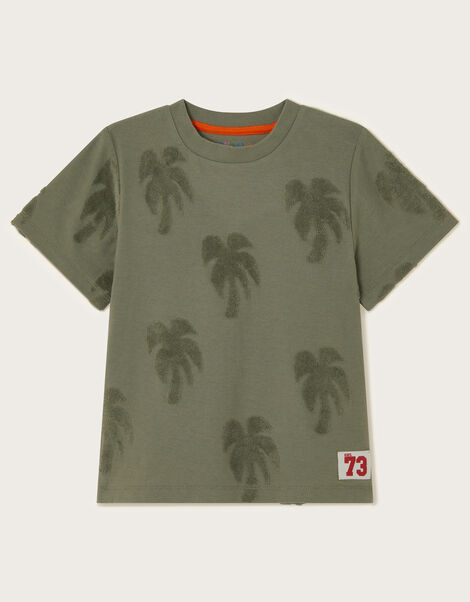 Textured Palm T-Shirt, Green (KHAKI), large