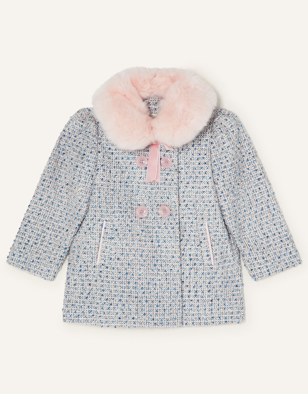 Baby Tweed Coat Blue