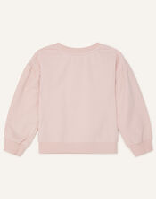 Sequin Bow Sweatshirt , Nude (NUDE), large