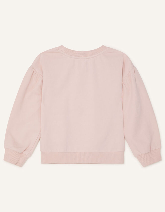 Sequin Bow Sweatshirt , Nude (NUDE), large