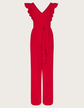 Riri Ruffle Jumpsuit, Red (RED), large