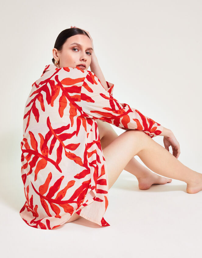 Priya Palm Print Shirt, Red (RED), large