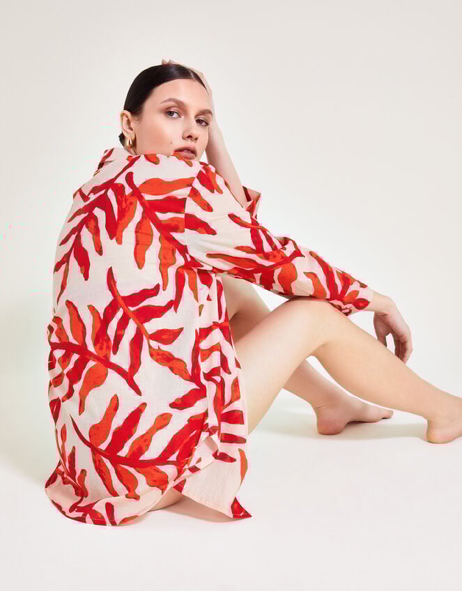 Priya Palm Print Shirt, Red (RED), large