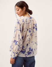 Jada Floral Print Blouse, Pink (BLUSH), large