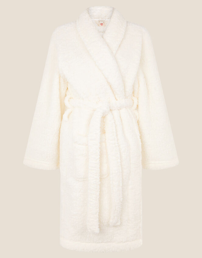 Lounge Fluffy Dressing Gown, Ivory (IVORY), large
