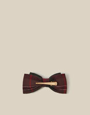 Tartan Bow Hair Clip, , large