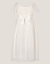 Starla Lace Tulle Dress, Ivory (IVORY), large