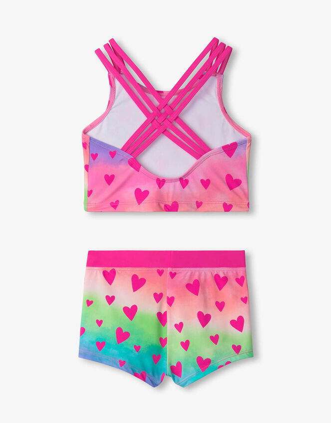 Hatley Heart Print Two-Piece Swimsuit, Multi (MULTI), large
