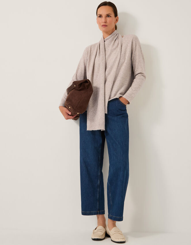 Sally 2-in-1 Scarf Sweater, Natural (NATURAL), large