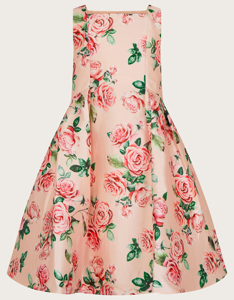 Rose Print Duchess Twill Dress	 Pink, Pink (PINK), large