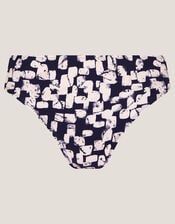 Ania Abstract Print Bikini Bottom, Black (BLACK), large
