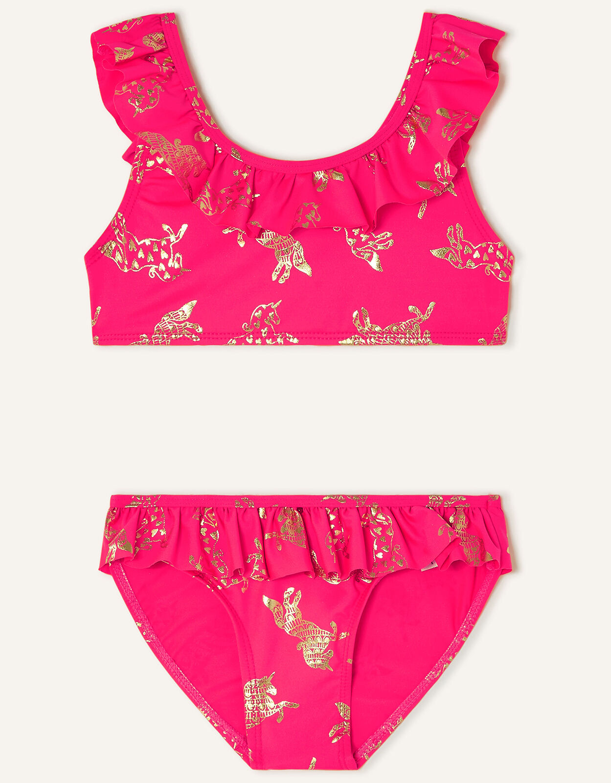 Unicorn Foil Bikini with Recycled Polyester Red