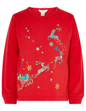 XMAS Sleigh Jersey Pyjama Set, Red (RED), large