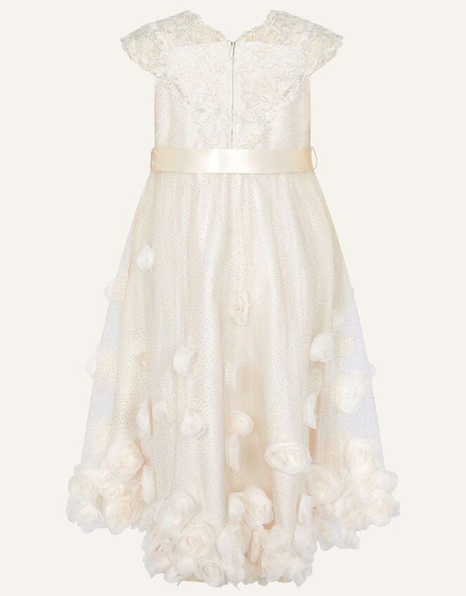 Margot Lace 3D Roses Dress, Gold (GOLD), large
