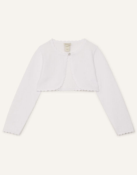 Niamh Communion Cardigan, White (WHITE), large