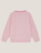 Christmas Unicorn Fuzzy Jumper, Pink (PINK), large