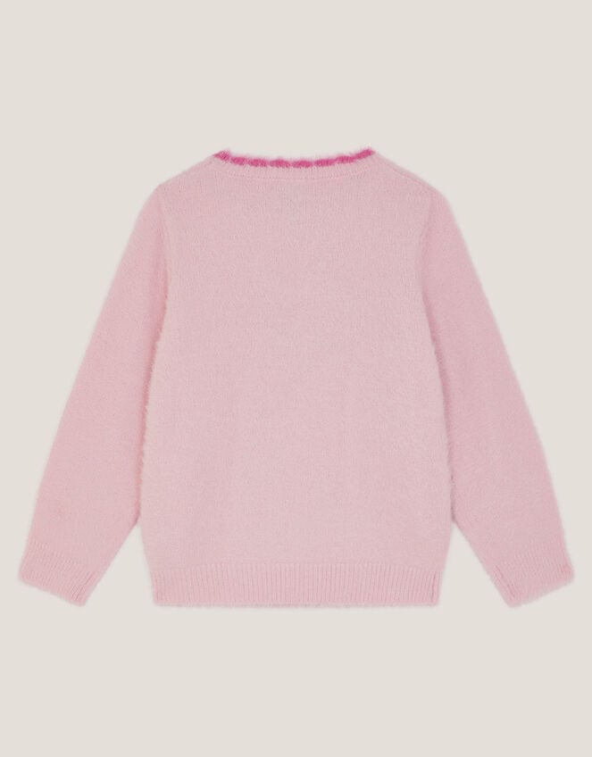 Christmas Unicorn Fuzzy Jumper, Pink (PINK), large